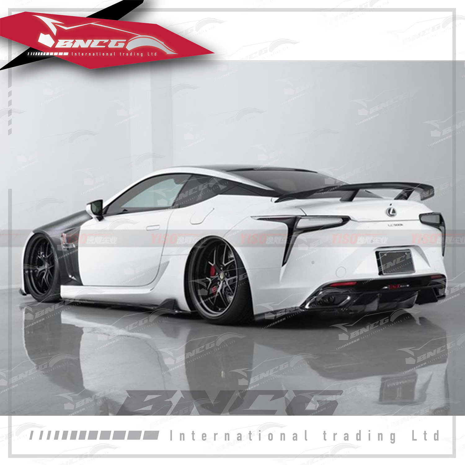 凌志 Lexus LC 改裝 碳纖維 外觀件 空力套件 Aimgain款 後下巴 後導流