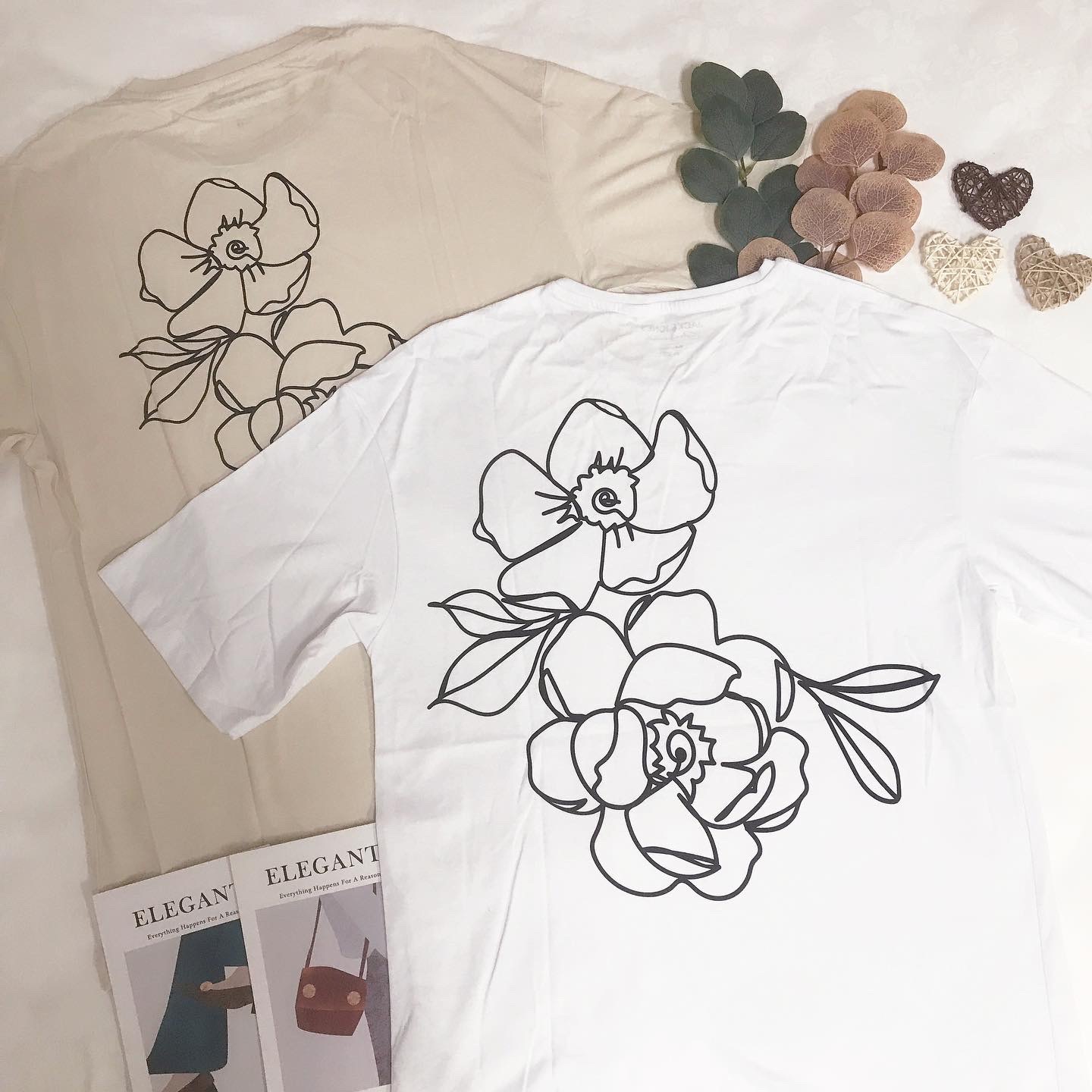 JACK & JONES ROSE BACK PRINT TEE