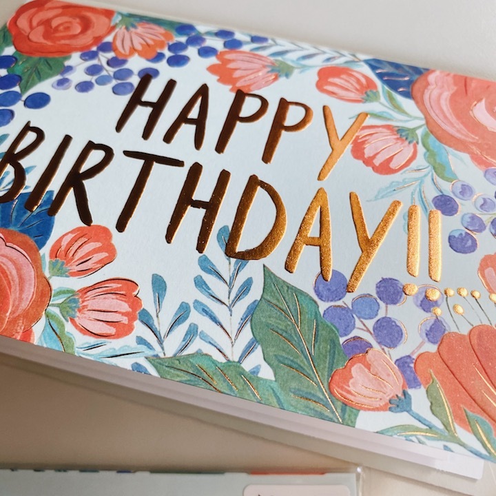 花朵 燙金萬用卡片 生日卡｜日本Greeting Life