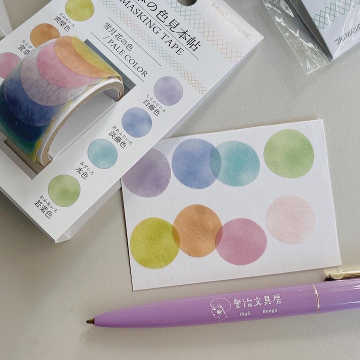 雪月花の色 色票圓貼 和紙貼紙膠帶｜日本の色見本帖