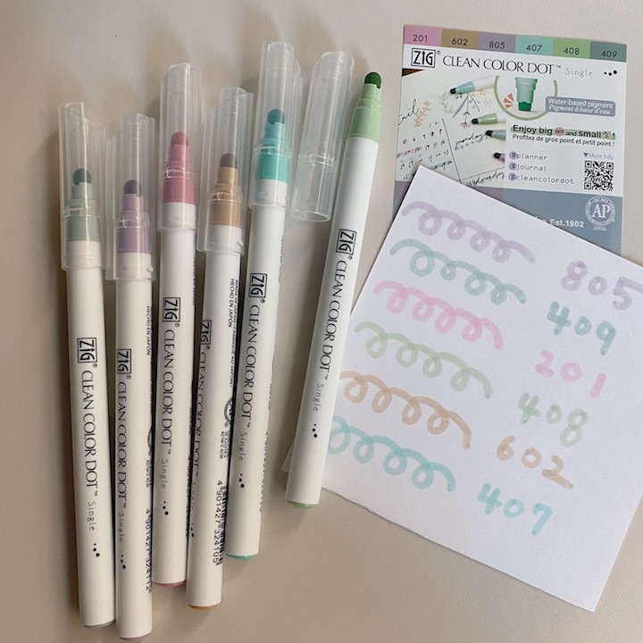 煙燻色 6入吳竹單頭點點筆 ZIG Clean Color Dot｜日本 Kuretake