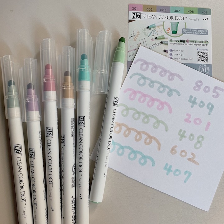 煙燻色 6入吳竹單頭點點筆 ZIG Clean Color Dot｜日本 Kuretake