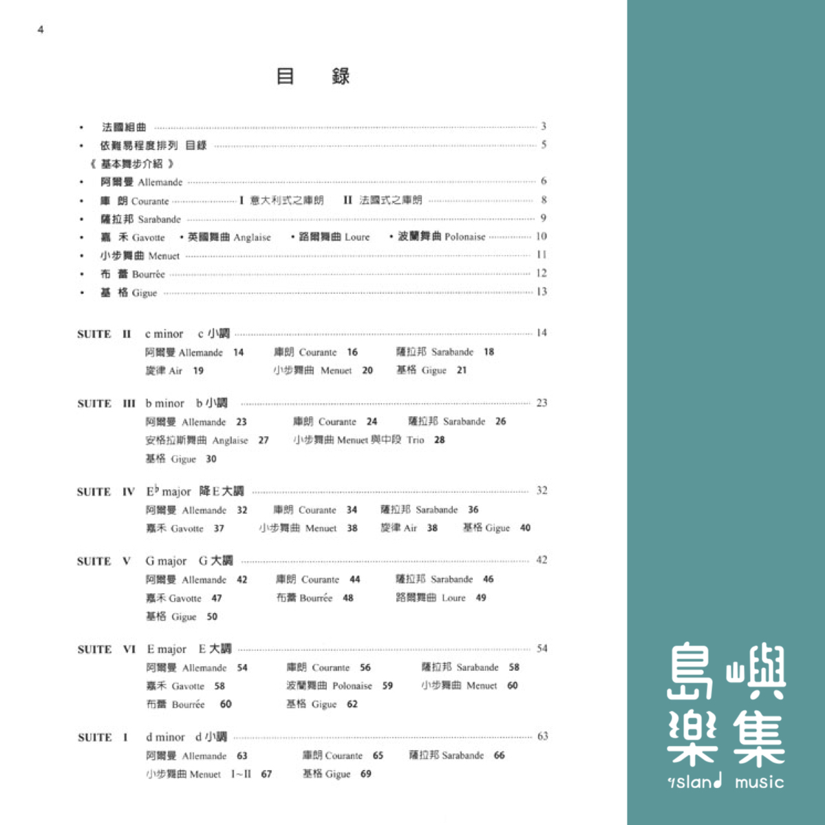 巴赫 指法與觸鍵 J. S. Bach 法國組曲