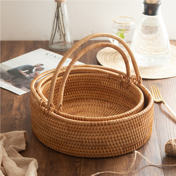 越南手工藤編野餐籃
