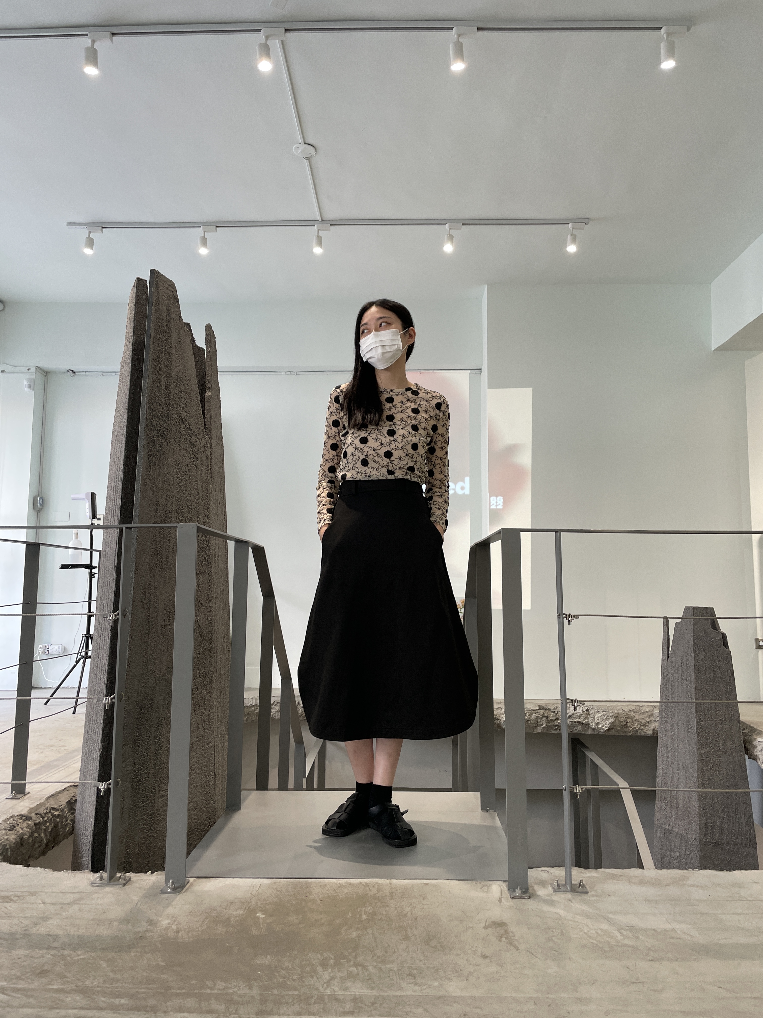 兩片式圓弧下擺鬆緊裙