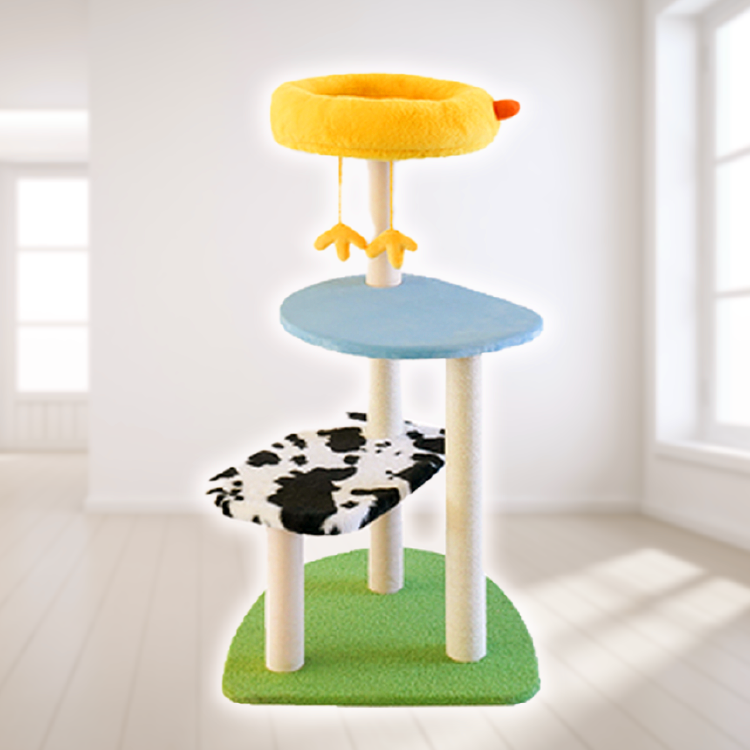 實木農場小型貓爬架  53x60x105cm