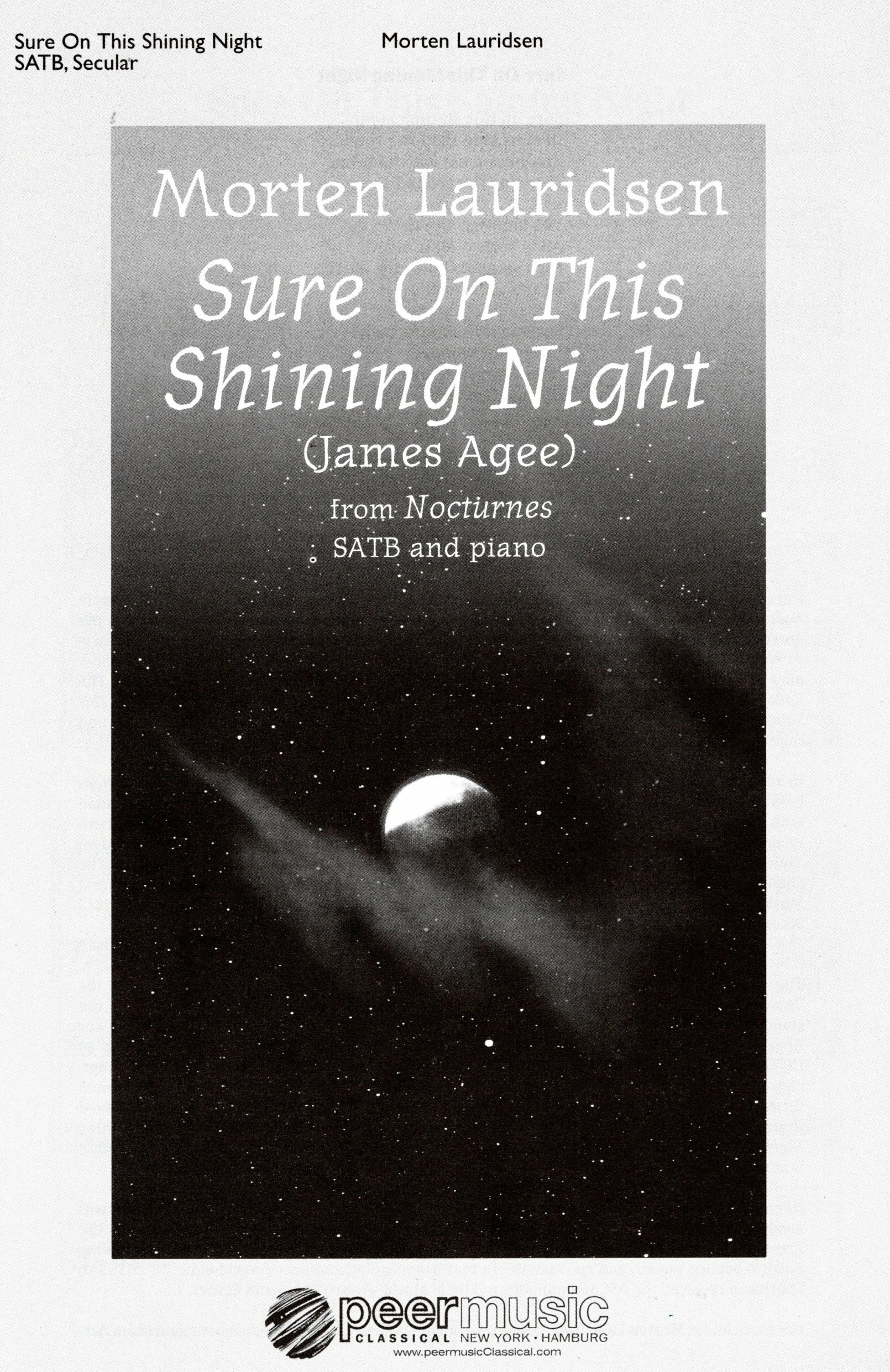 【混聲四部】《Sure on This Shining Night》