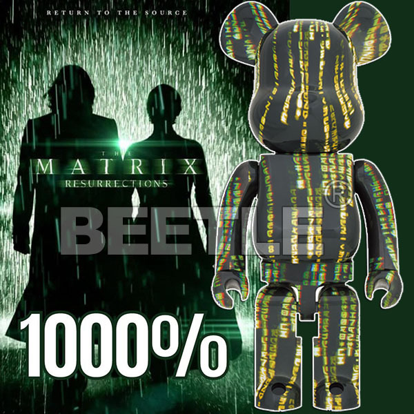 BEETLE BE@RBRICK THE MATRIX 駭客任務復活基努·李維庫柏力克熊1000%