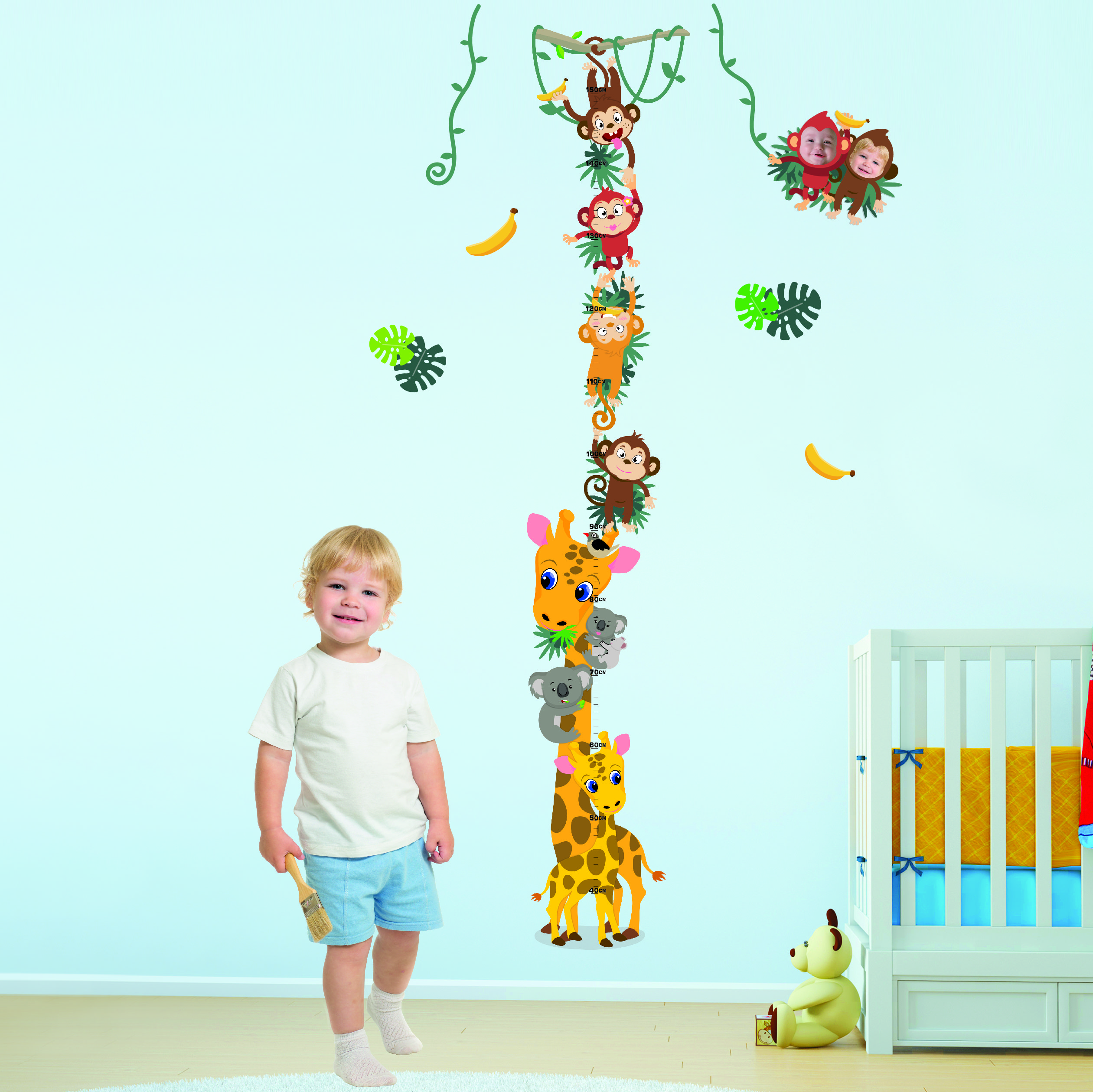 QUICKFILM static-stay growth chart stickers – jungle