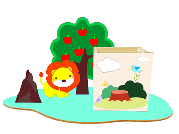 DIY木制拼圖筆筒材料包 FH171