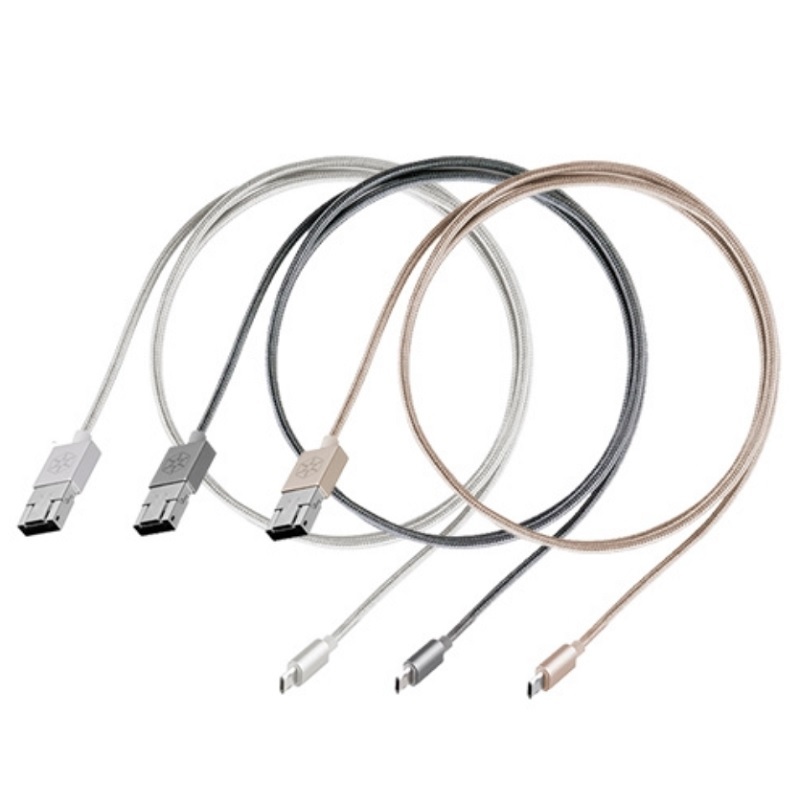 米特3C數位–SilverStone 銀欣 CPU02 USB/Micro USB二合一正反插OTG傳輸線/金/銀/深灰