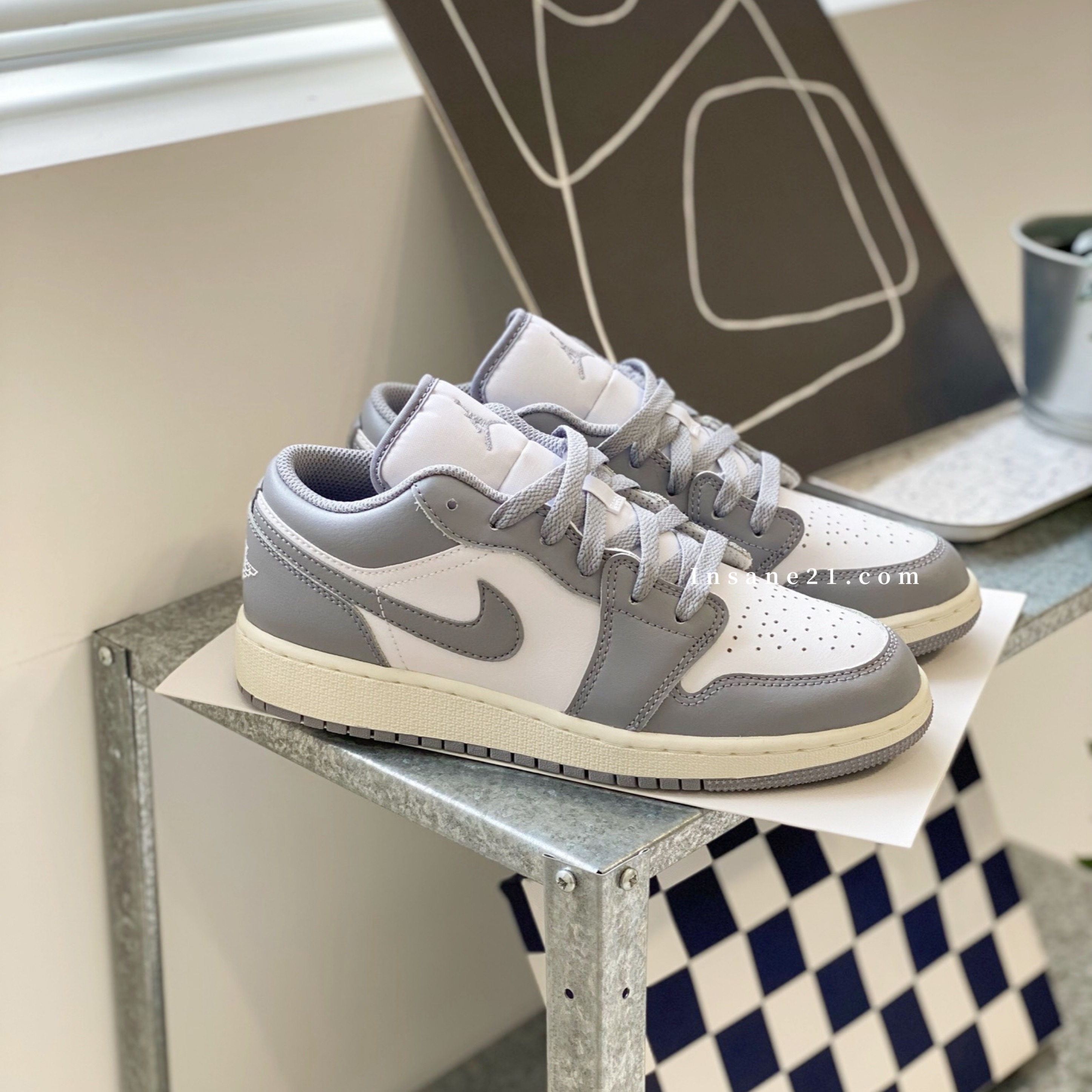 Air Jordan 1 Low GS Vintage Grey 大童女鞋尺寸灰小DIOR 【NIKE