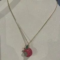 [S] KATE SPADE K8200 APPLE OF MY EYE NECKLACE,RED MULTI, 196021117732 (SKS183)