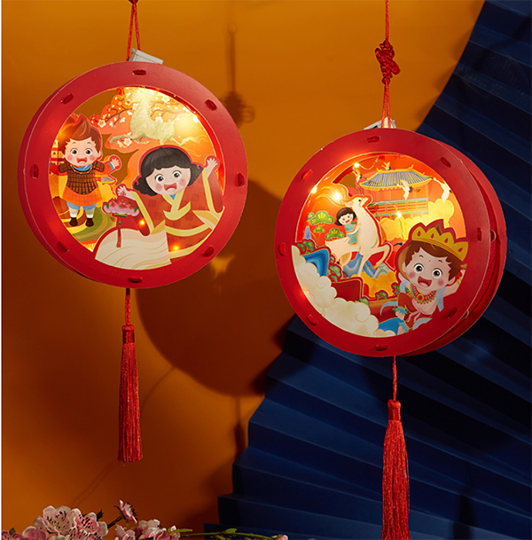 中秋節diy紙質月餅燈籠材料包 M6305