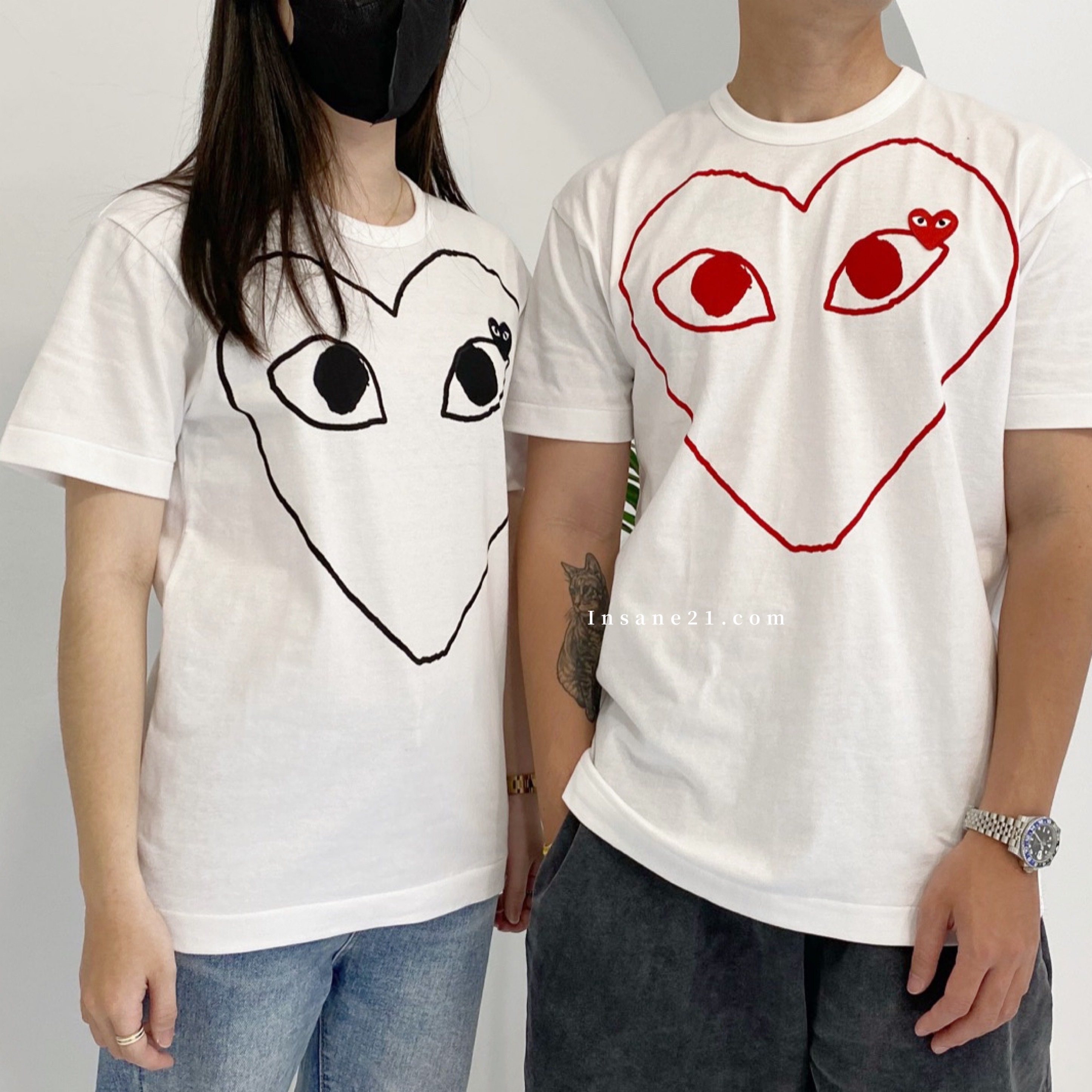 日本潮牌 Comme des GarcoNs 川久保玲 CDG 經典 簍空愛心 潮牌 play 純棉短袖 全新正品