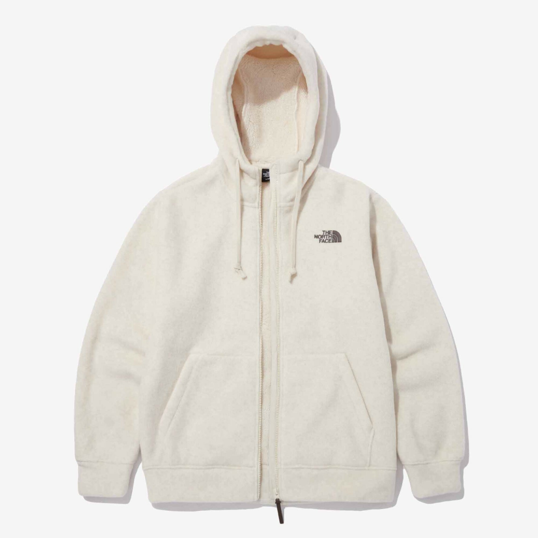 THE NORTH FACE FURRY FLEECE 毛絨 連帽外套 燕麥白 NJ4FN61A