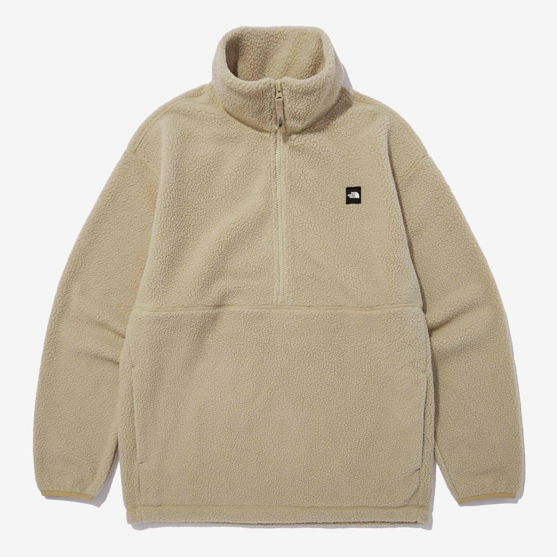 THE NORTH FACE 白標 COMFY FLEECE ANORAK 毛絨 衝鋒衣 米 NA4FN50J