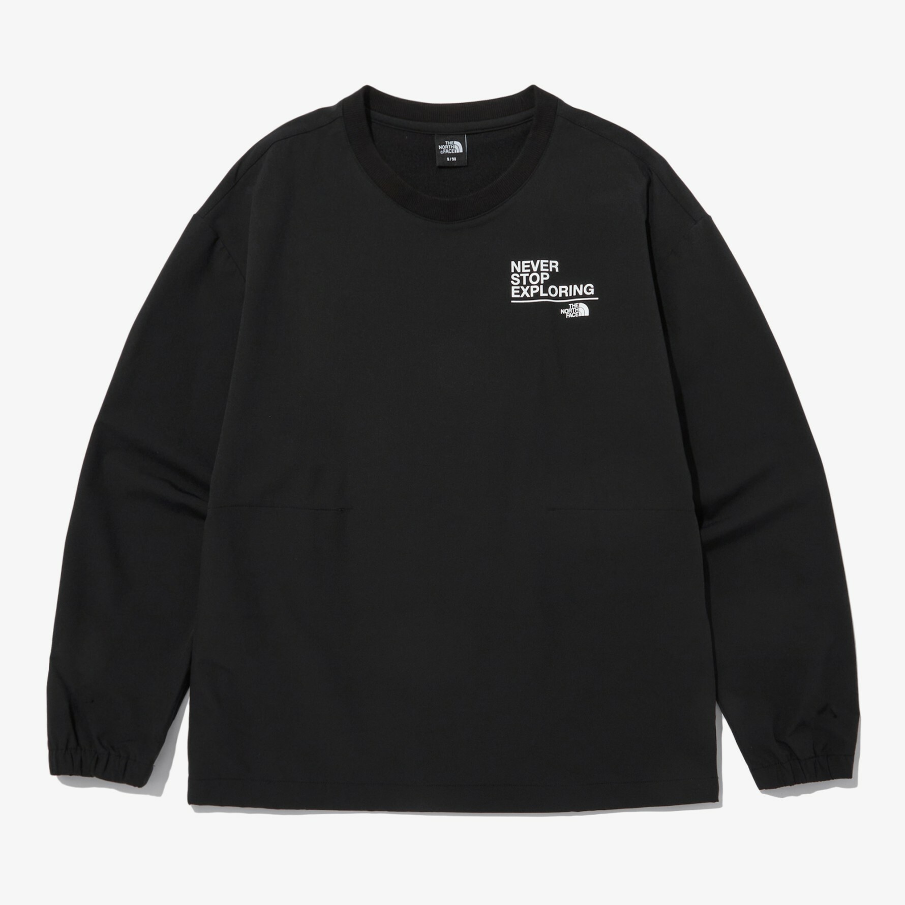 THE NORTH FACE NSE WOVEN MTM 尼龍 透氣 大學T 衛衣 長袖 黑 NM5MN70A