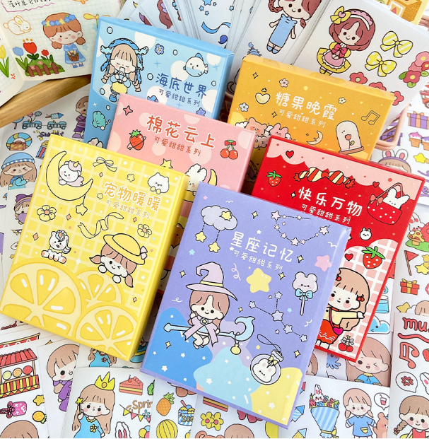 清货 手账贴纸套装 款式随机（50张）