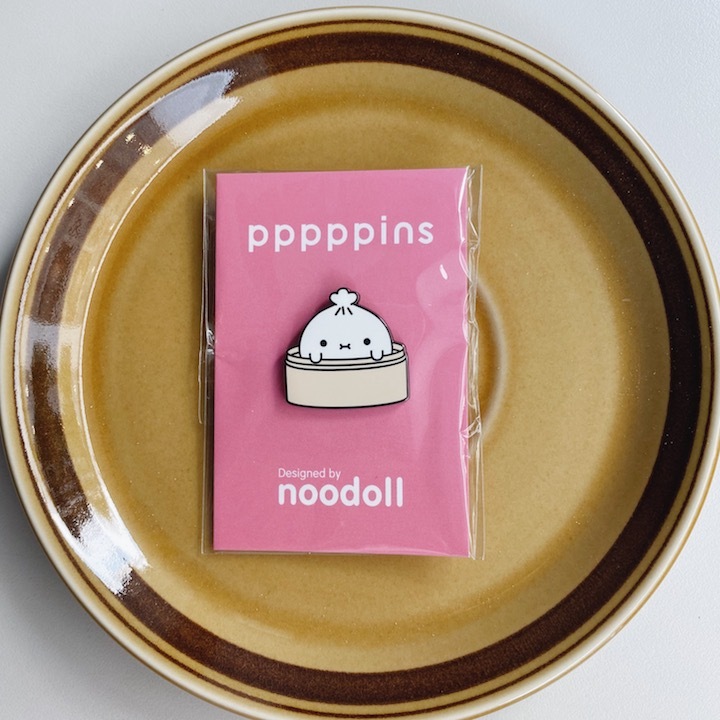 蒸籠小籠包 琺瑯別針 胸章｜pppppins