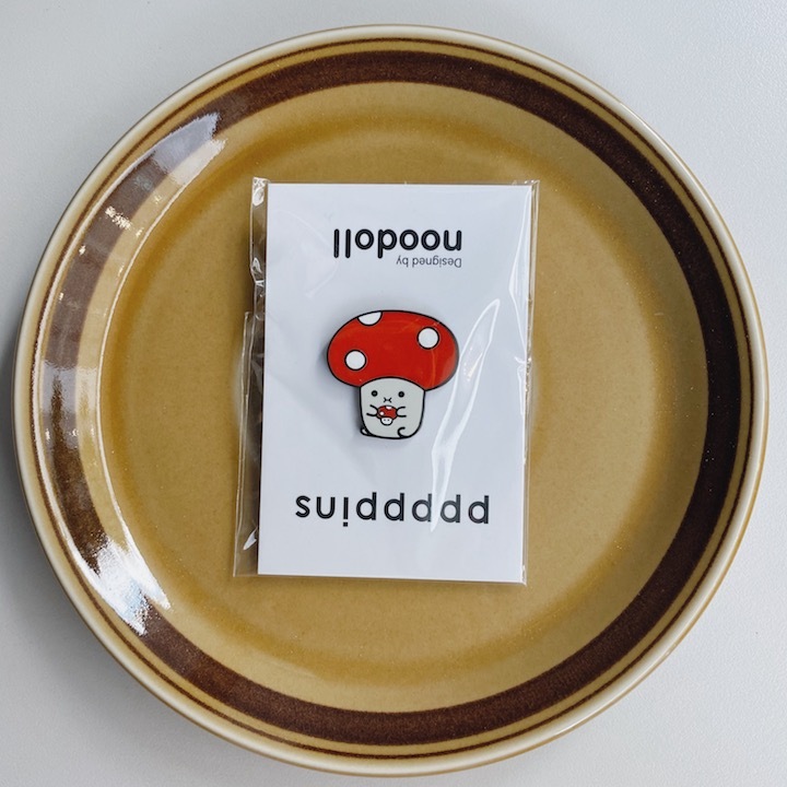 小蘑菇 琺瑯別針 胸章｜pppppins