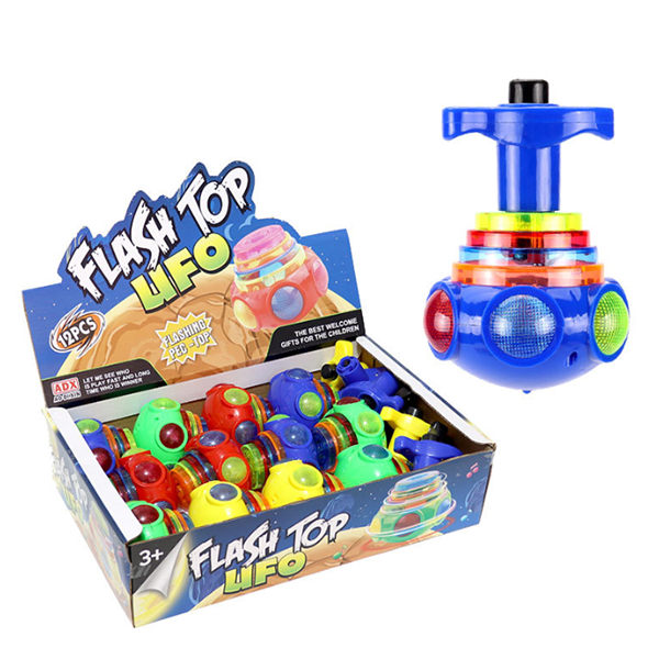 七彩UFO帶燈光 音樂陀螺 U1101