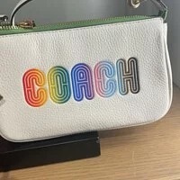 [S] COACH RAINBOW LOGO NOLITA 19, GOLD CHALK MULTI, 195031577314 (SCO69)