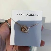 [S] MARC JACOBS M0012398 COIN CRYSTAL PENDANT NECKLACE,ROSE GOLD, M0012398-ROSE GOLD (SMJ35)
