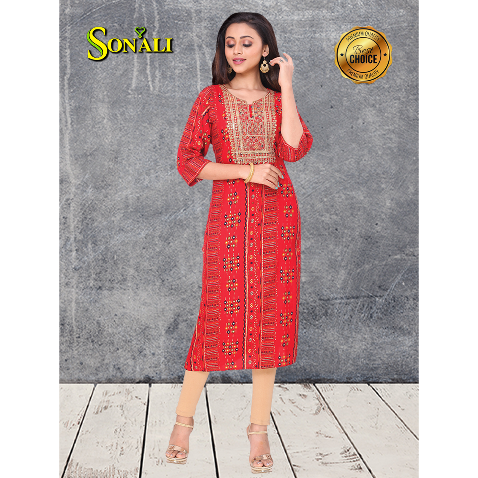 Sonali Premier Quality Family Collections Men Shirt Kurtis Women Kids Wear Kemeja Labuh Baju Sedondon Kemeja Lelaki A0041/A0042/A0043/A0044