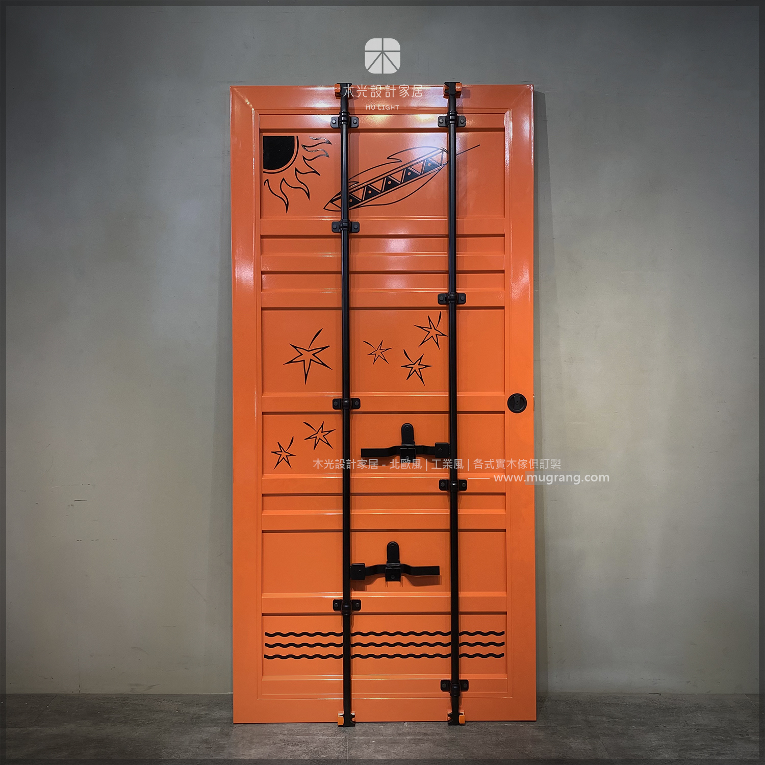 台灣製作全鐵製仿真貨櫃門-可訂製