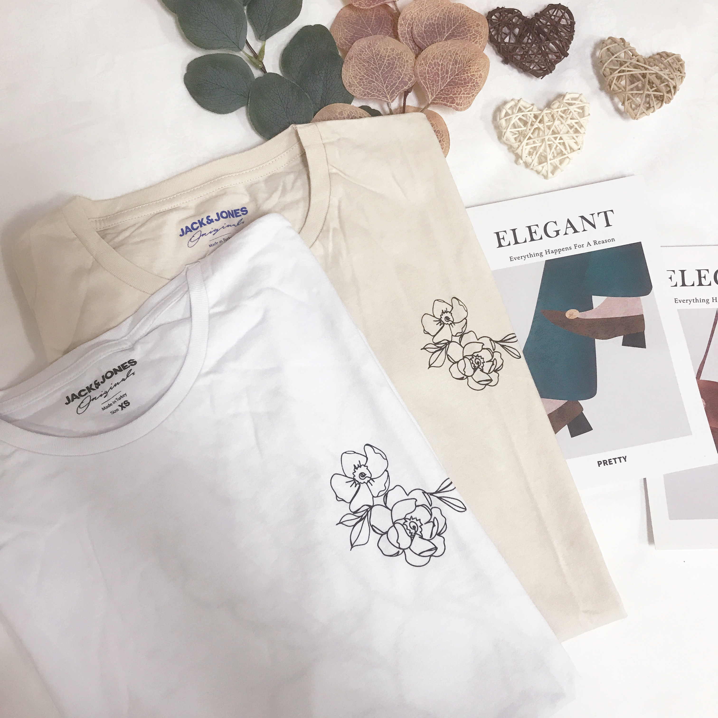 JACK & JONES ROSE BACK PRINT TEE