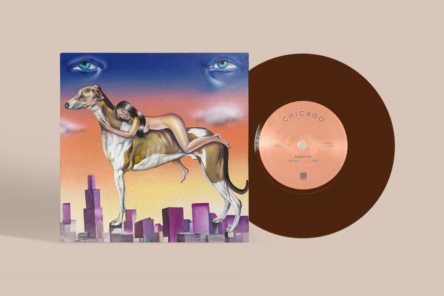 <2022 夕陽無限好聽 INFINITY SUNSET>  7吋彩膠之2 - 芝加狗 Chicago：雷頓狗 Layton Wu + Paul Cherry