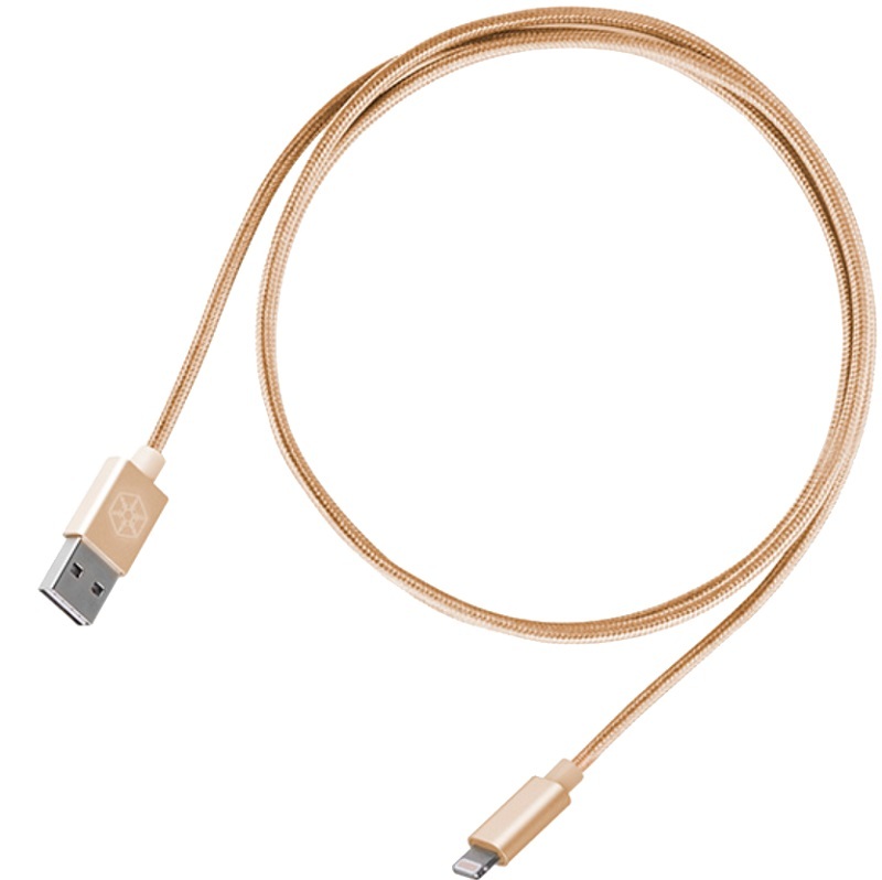 米特3C數位–SilverStone 銀欣 CPU03 USB轉Lightning 傳輸線/金/銀/深灰/玫瑰金/曜石黑