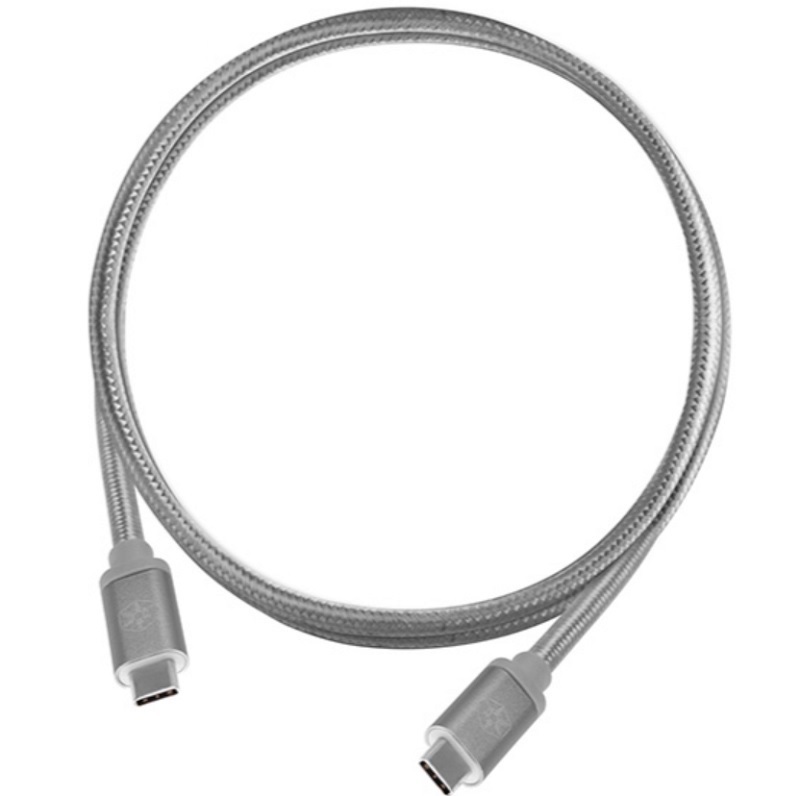 米特3C數位–SilverStone 銀欣 CPU06 深灰USB3.1 Gen 2Type-C 傳輸線/0.5m/1m