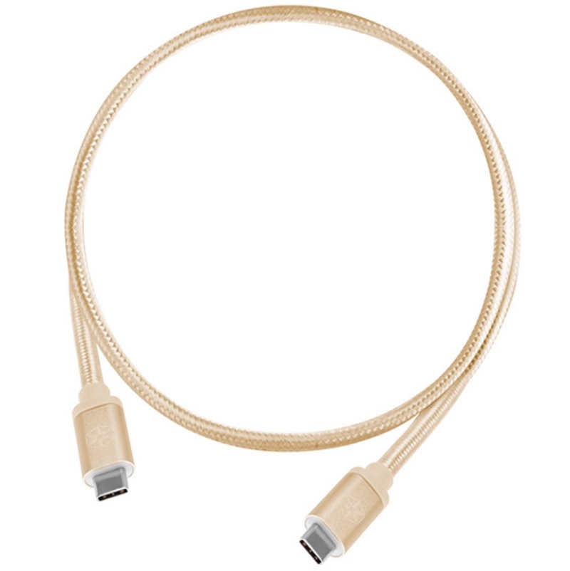米特3C數位–SilverStone 銀欣 CPU06 金色USB3.1 Gen 2Type-C 傳輸線/0.5m/1m