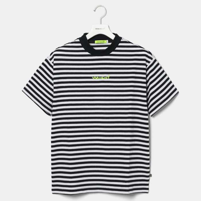 男士 華夫格條紋小高領短袖T恤