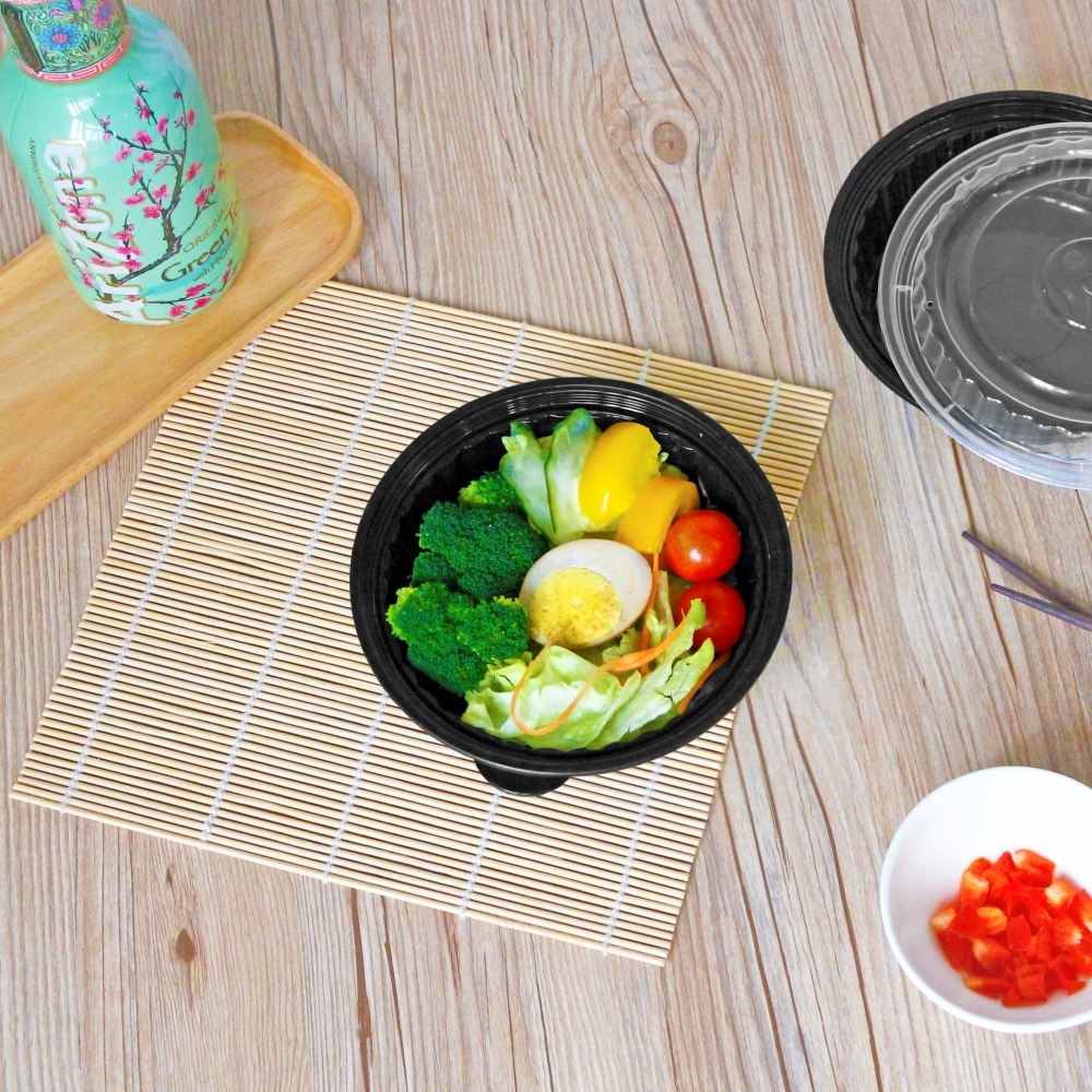 塑膠圓型便當盒 450ml 1號