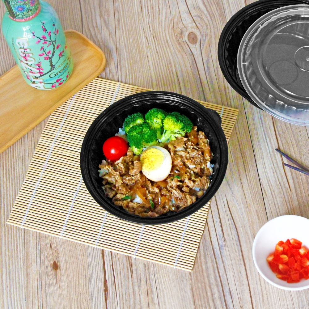 塑膠圓型便當盒 960ml 3號