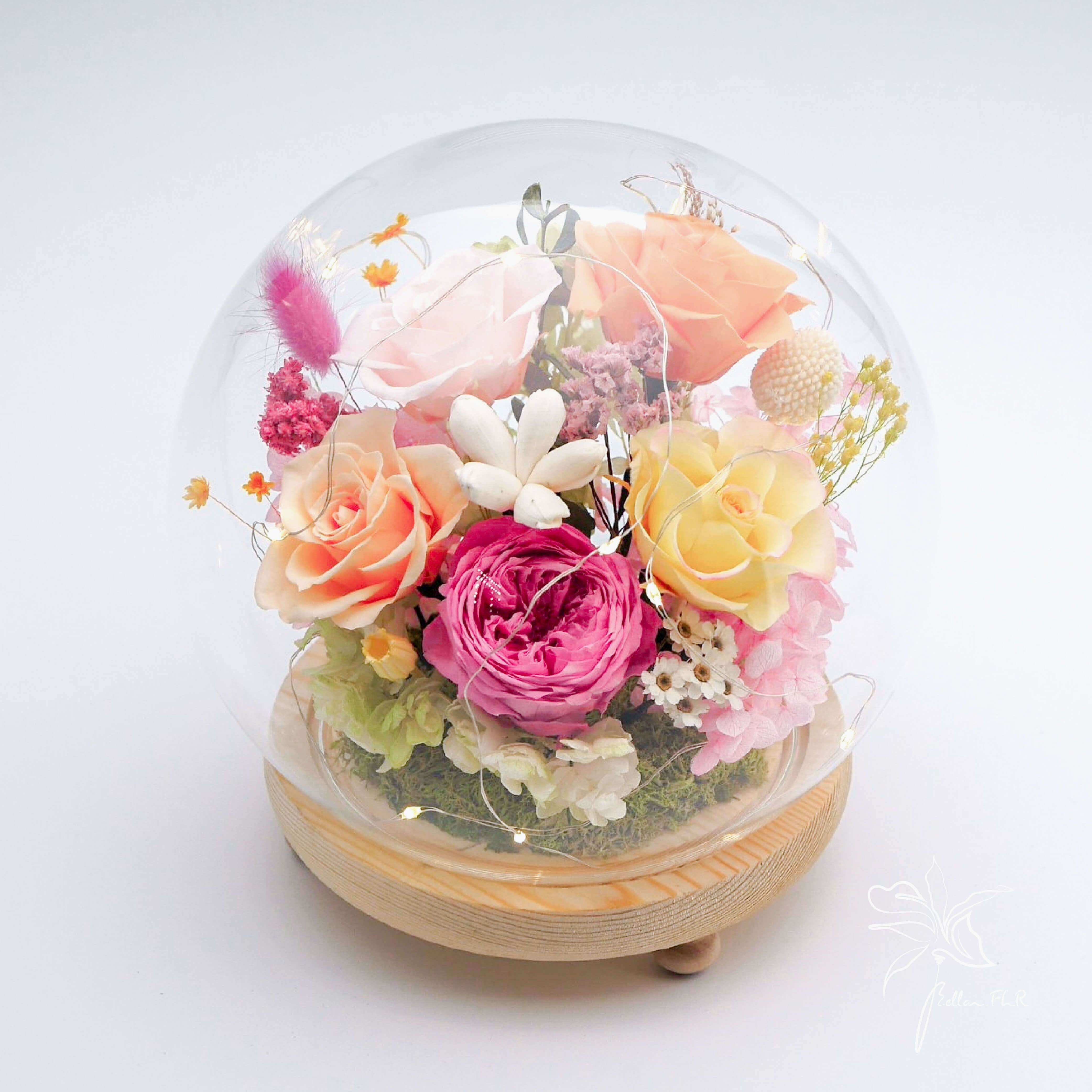 【溫暖心田】圓球玻璃花盅-大