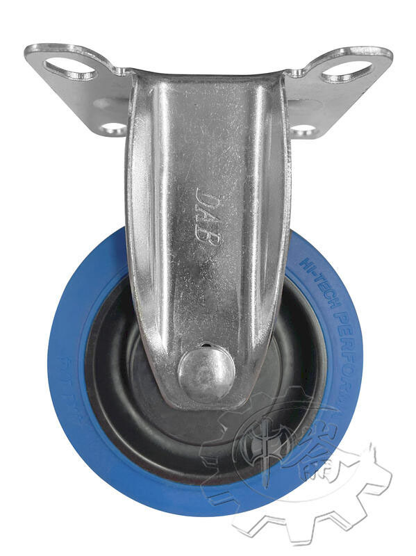 ＊中崙五金【附發票】DAB 4吋平面 TPR靜音藍輪 (固定/活動/煞車輪) TPR靜音藍輪 (雙培林) 適合柏油路