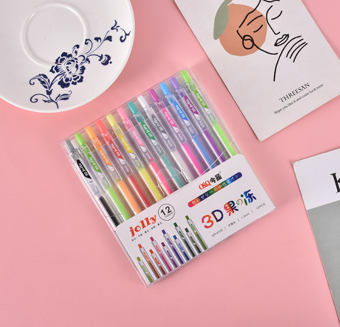 糖果色果冻笔（12色）
