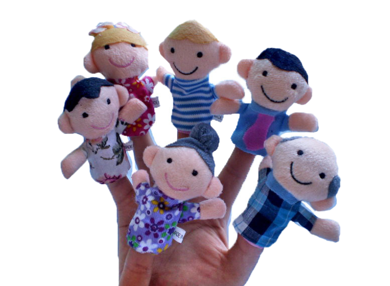 現貨區 毛絨玩具 一家六口指偶 (一套六個) P222