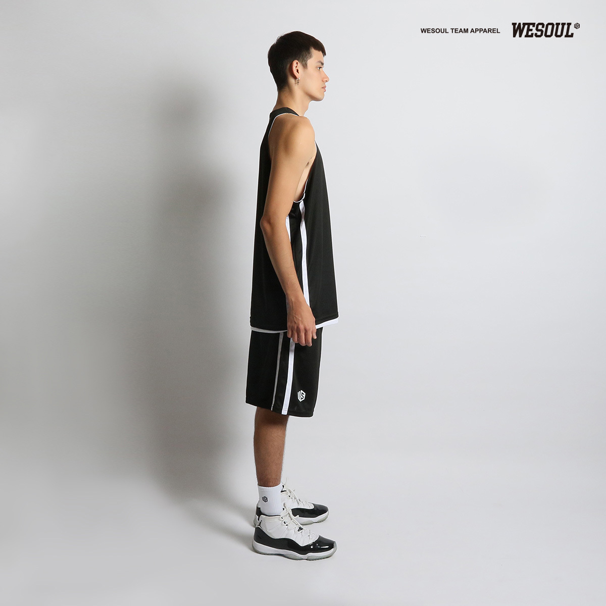 【WESOUL】WS21J001-05 雙面素色籃球服（黑色）/ 球衣 / 雙面穿 / 練習服 / 可燙印隊徽 號碼 姓名