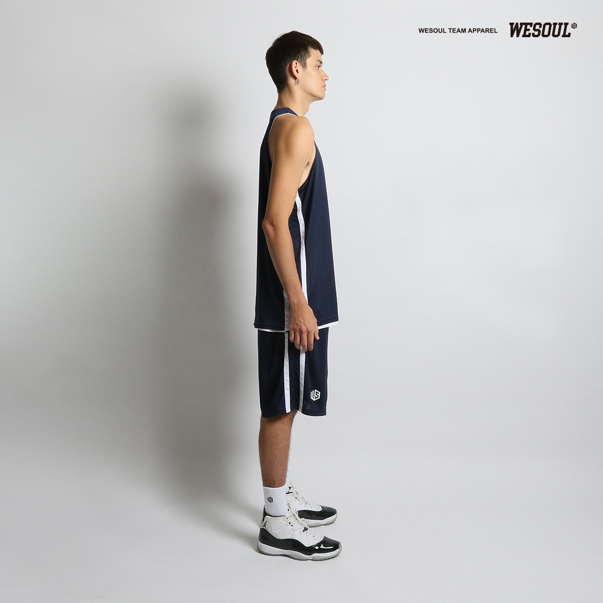 【WESOUL】WS21J001-08 雙面素色籃球服（藍色）/ 球衣 / 雙面穿 / 練習服 / 可燙印隊徽 號碼 姓名