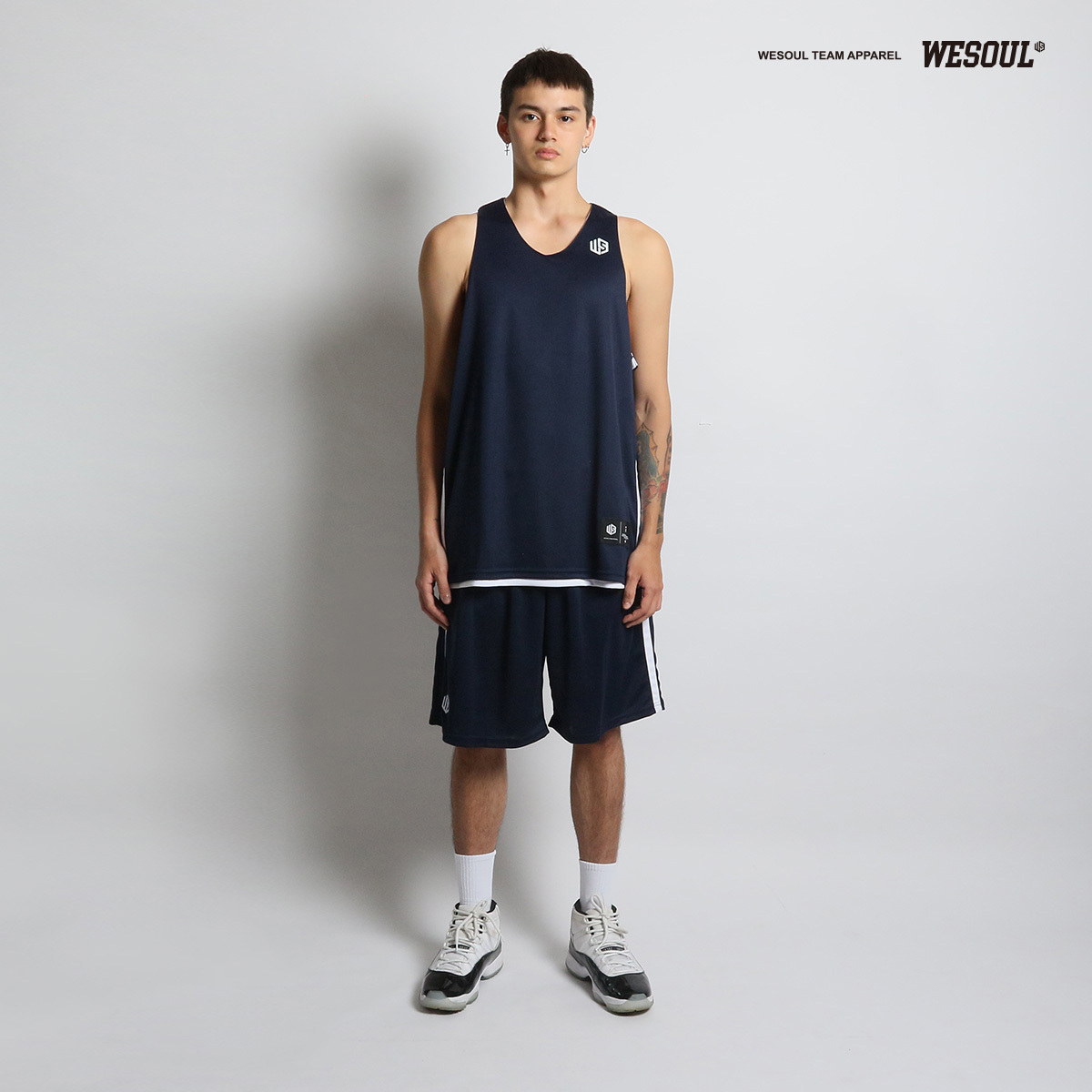 【WESOUL】WS21J001-08 雙面素色籃球服（藍色）/ 球衣 / 雙面穿 / 練習服 / 可燙印隊徽 號碼 姓名