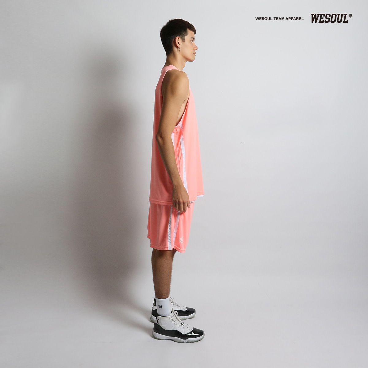 【WESOUL】WS21J001-30 雙面素色籃球服 （粉紅色）/ 球衣 / 雙面穿 / 練習服 / 可燙印隊徽 號碼 姓名