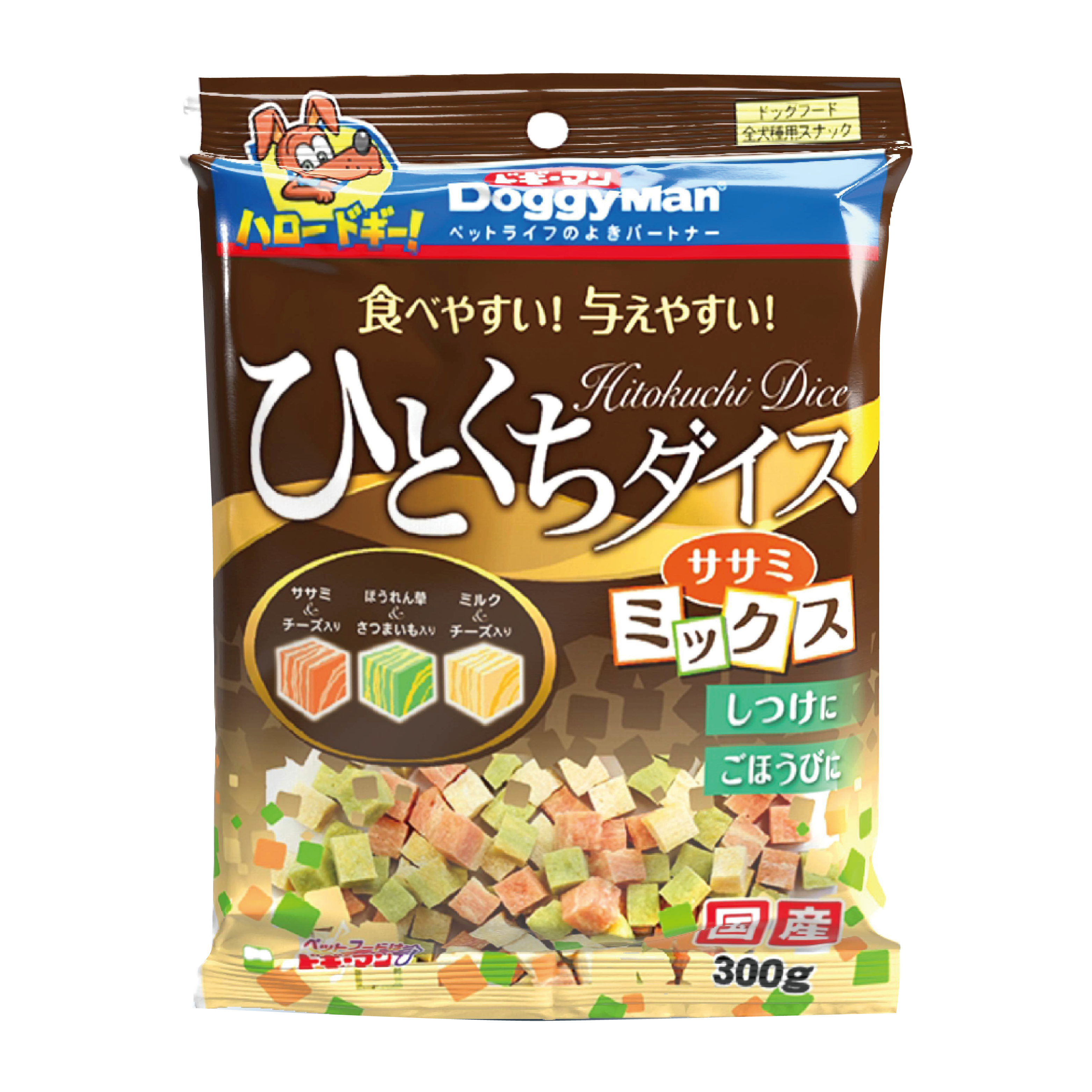 Doggyman｜雞肉、蔬菜、 芝士雜錦角切 (300g)(DYM-7485)