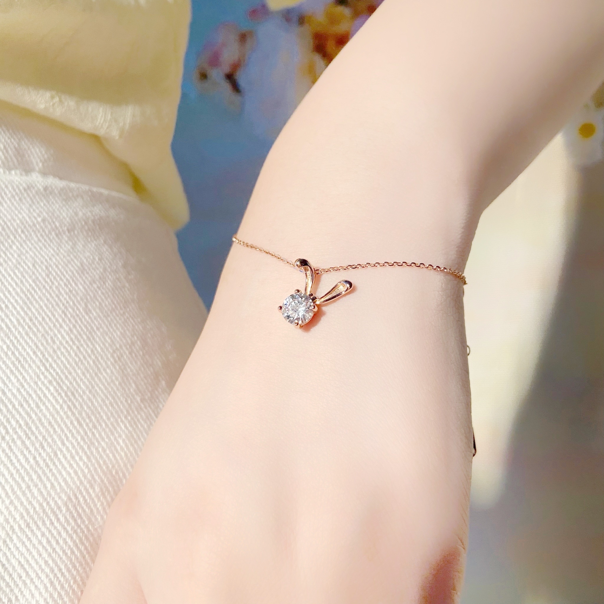 | 925純銀・白金・ 玫瑰 金 | 童真小兔手鏈 (銀 / 玫瑰金) | BR0676 |