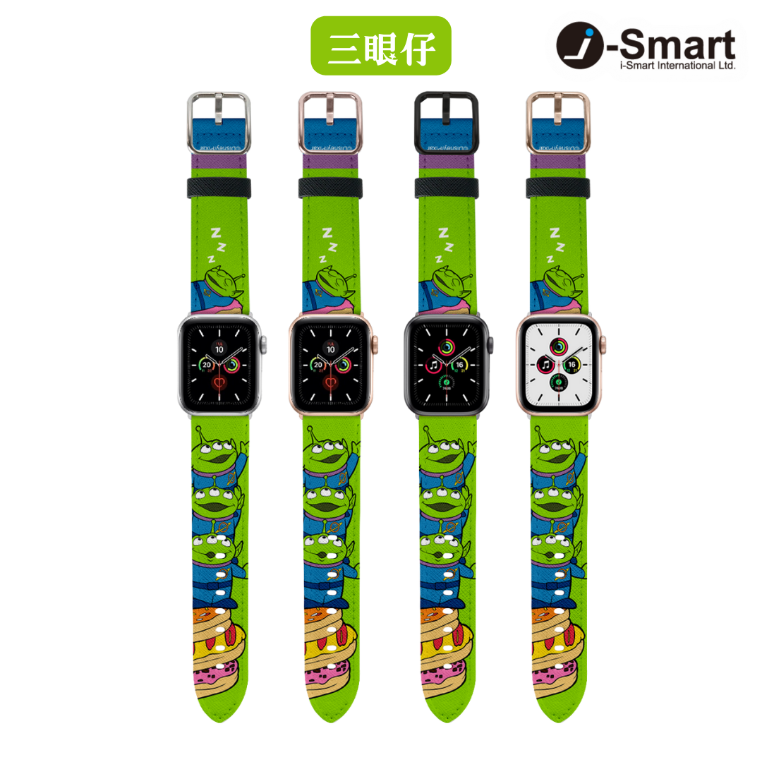 迪士尼 Disney-Apple Watch錶帶-皮革系列-甜甜圈三眼仔