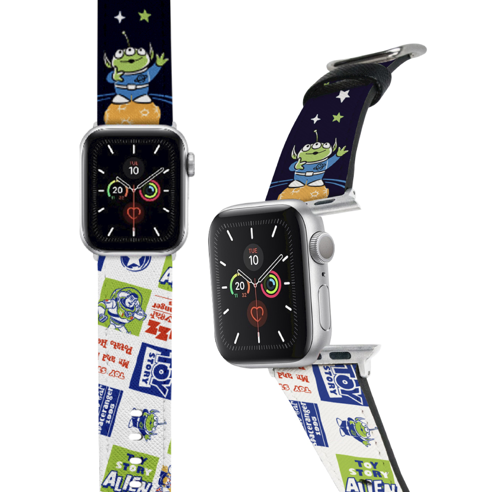 迪士尼 Disney-Apple Watch錶帶-皮革系列-塗鴉風三眼仔